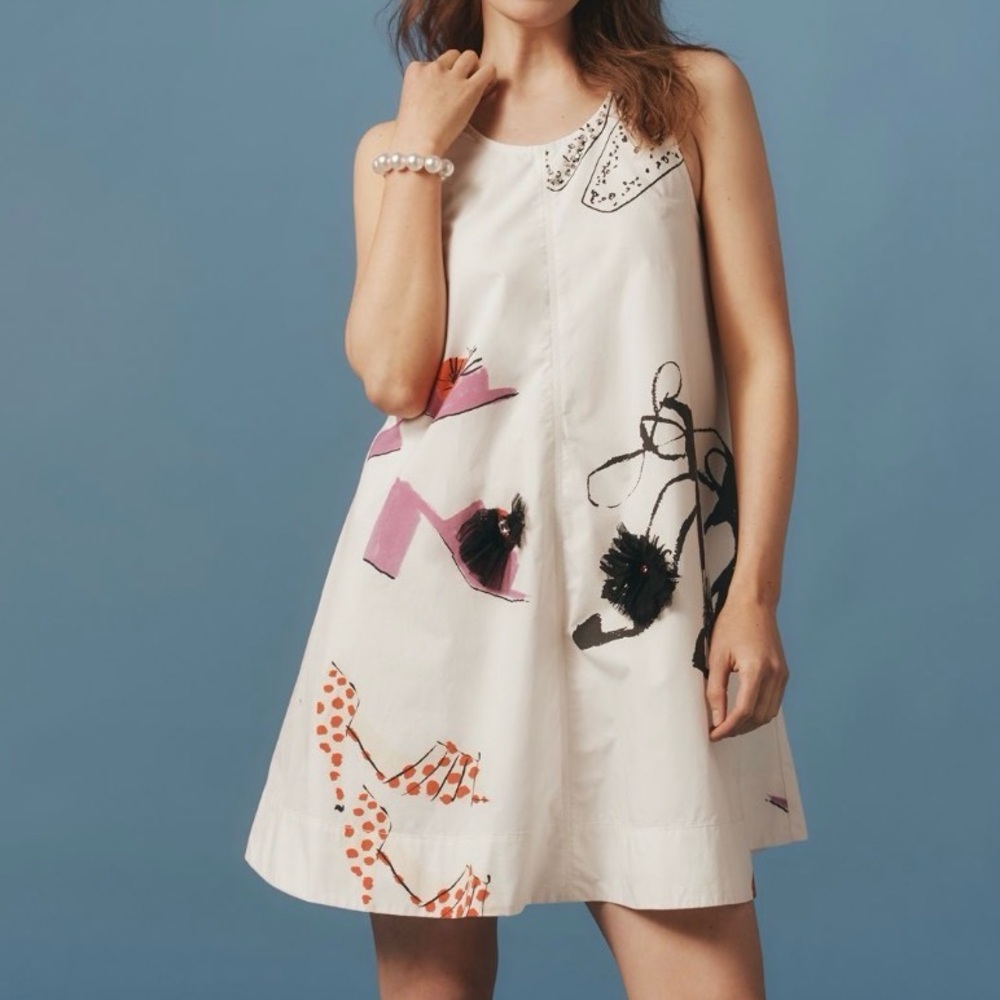 Anthropologie Maeve The Keiko Mini Dress Danielle Kroll Edition Size Small New
